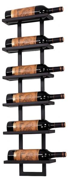 Wijnrek Bordeaux II zwart - metaal - 27 x 10 x 75 cm