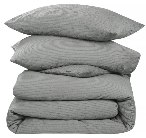 Dekbedovertrek 491006 (2-delig) grijs - textiel - 140 x 2 x 220 cm
