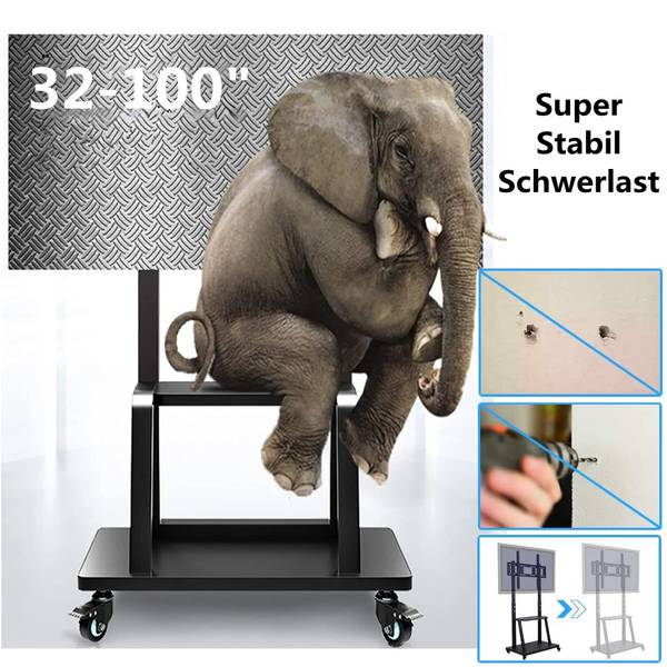 TV Ständer TV Standfuss  32–100 Zoll Schwarz - Metall - 50 x 172 x 83 cm