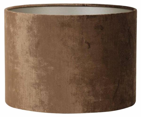 Abat-jour Gemstone Marron - Tissu structuré - Acier - 20 x 15 x 20 cm