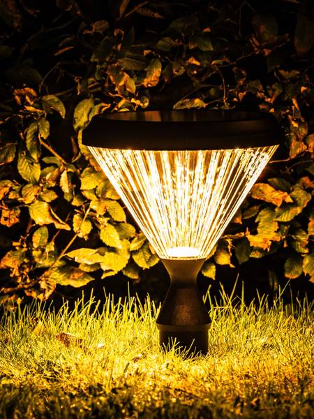 Solar Wandleuchte LED Paris Schwarz - Metall - 26 x 37 x 26 cm