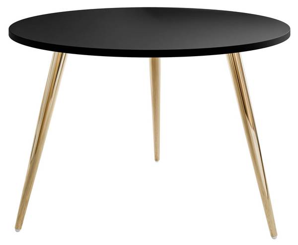 Couchtisch SOLEIL Schwarz - Gold - Holzwerkstoff - 60 x 47 x 60 cm