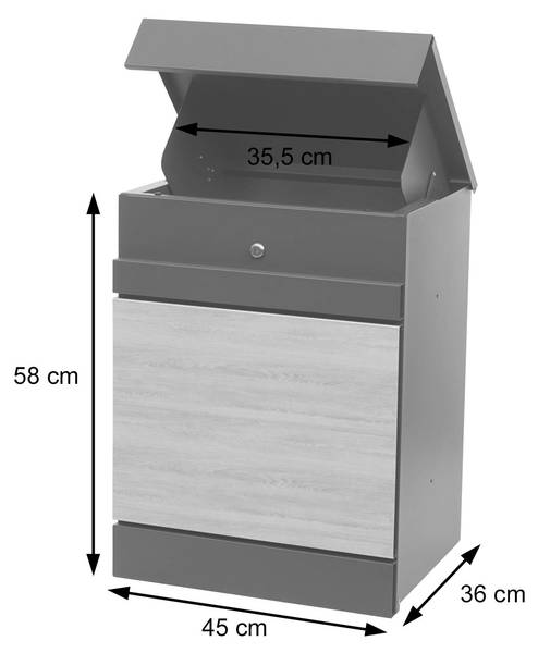 Paketkasten Pisgah Anthrazit