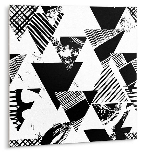 Zelfklevende Tegels Tria set van 9 zwart - polyester-PVC - 30 x 30 x 0 cm