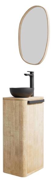 Badmöbel-Set TOM 3-teilig Braun - Holzwerkstoff - 30 x 78 x 40 cm