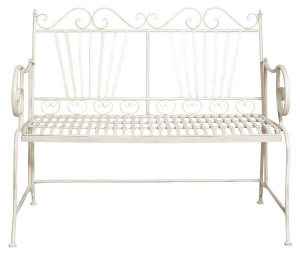 Gartenbank CHARME Weiß - Eisen - 58 x 94 x 113 cm