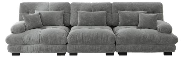 3-Sitzer-Sofa Pollensac Grau