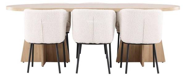 Essgruppe Bootcut (3-Teilig) Braun - Microfaser - 230 x 76 x 115 cm