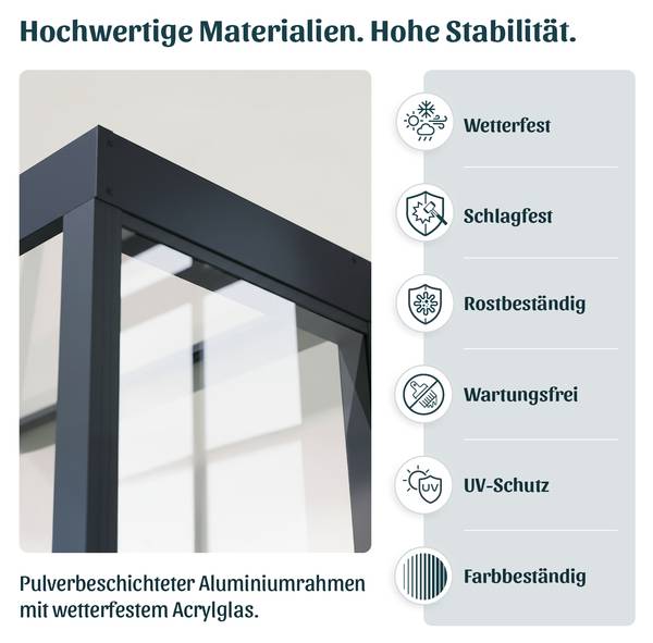 Vordach Sophia SIDE Wall Tiefe: 215 cm