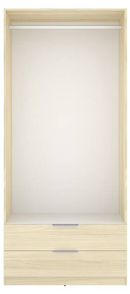 2-türiger Schrank Montclare Braun - Holzwerkstoff - 91 x 204 x 51 cm