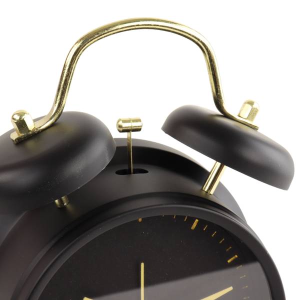 Wecker Analoger Blasenalarm Schwarz Schwarz - Metall - 6 x 16 x 10 cm