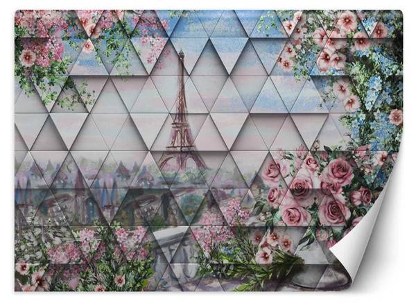 Fototapete Eiffelturm Paris 3d 200 x 140 cm
