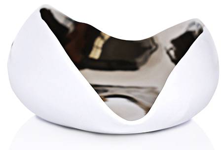 Schale Render Weiß - Keramik - 12 x 39 x 19 cm