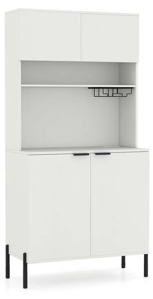 Küchenschrank VL32587PQ Weiß - Holzwerkstoff - 40 x 164 x 80 cm