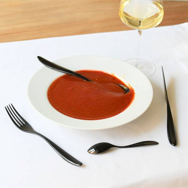 Besteck Set für 6 Personen - Schwarz Schwarz - Metall - 5 x 2 x 23 cm