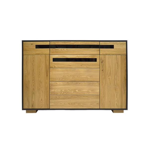 Moderne Kommode aus Holz LAGOS Braun - Eiche - 145 x 100 x 40 cm