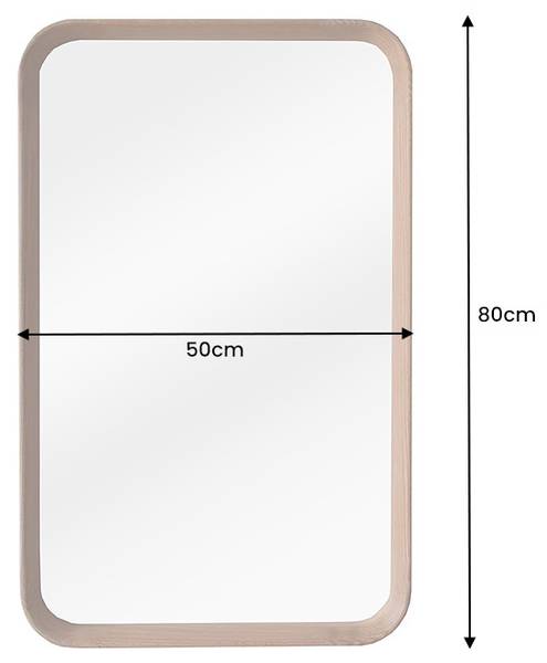 Wandspiegel AMSTERDAM Braun - Eiche - 50 x 80 x 6 cm