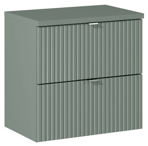 Waschbeckenschrank NEWPORT-56-6 Grün - Holzwerkstoff - 60 x 60 x 40 cm