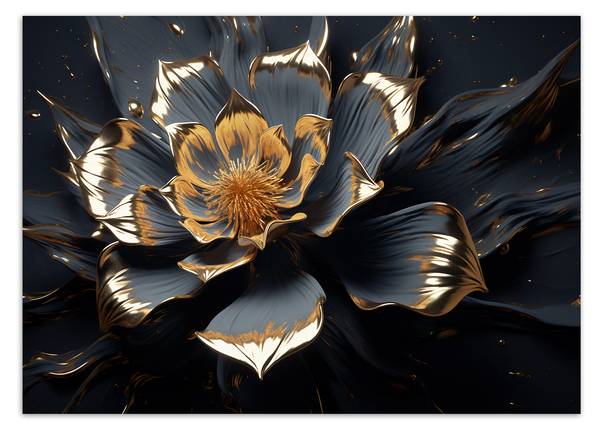 Fototapete Abstrakte Glamour Blume 450 x 315 cm