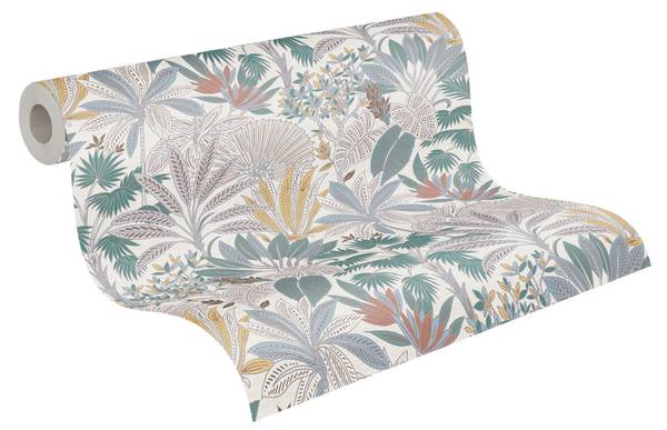 Vliestapete 4605 floral Natur modern Weiß - Fleece - 53 x 1005 x 1 cm