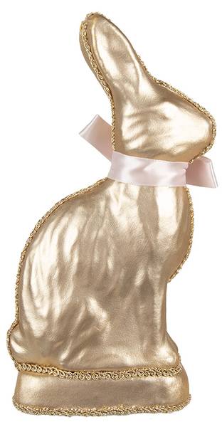 Decoratie Beeld Konijn Easter&Emmett goud - textiel - 5 x 22 x 11 cm