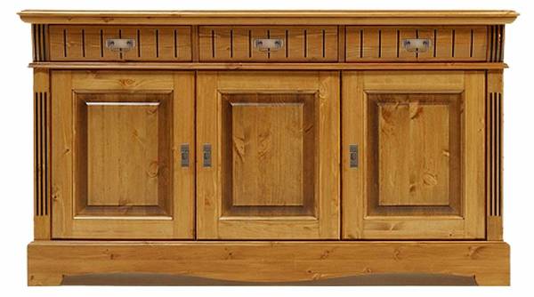 Sideboard Florenz Braun - Massivholz - 157 x 83 x 45 cm