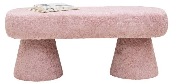 Sitzbank MONTY Pink - Holzwerkstoff - Textil - 98 x 40 x 37 cm
