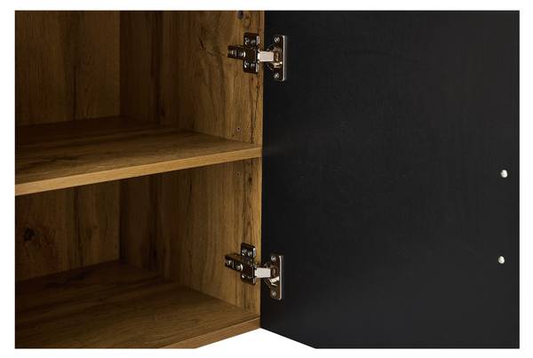 Garderoben-Set Cronus Ⅰ Braun - Eisen - Spiegelglas - 39 x 190 cm
