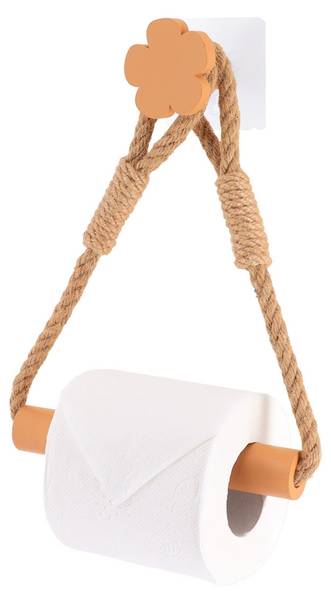 Toilettenpapierhalter FLOWER Orange - 18 x 22 x 4 cm