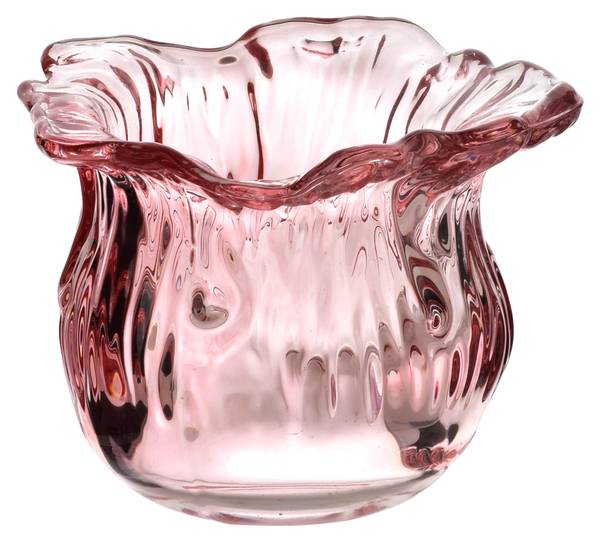 Kerzenständer JULIETTA Pink - Glas - 10 x 8 x 10 cm