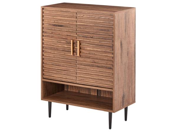 Schuhschrank KEITH Schwarz - Braun - Holzwerkstoff - 70 x 93 x 35 cm