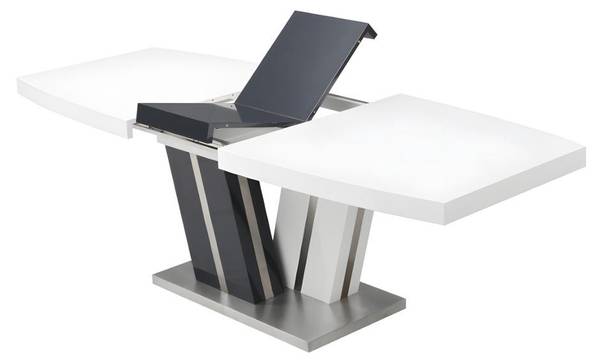 Ausziehbarer Tisch NOAMI Grau - Holz teilmassiv - 90 x 75 x 220 cm