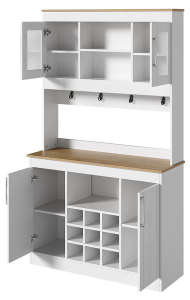 Sideboard Eurynom Ⅶ Marron - Blanc - Bois manufacturé - 106 x 175 x 39 cm