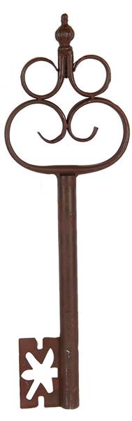 Decoratie Sleutel Deco&Anto bruin - metaal - 3 x 54 x 17 cm