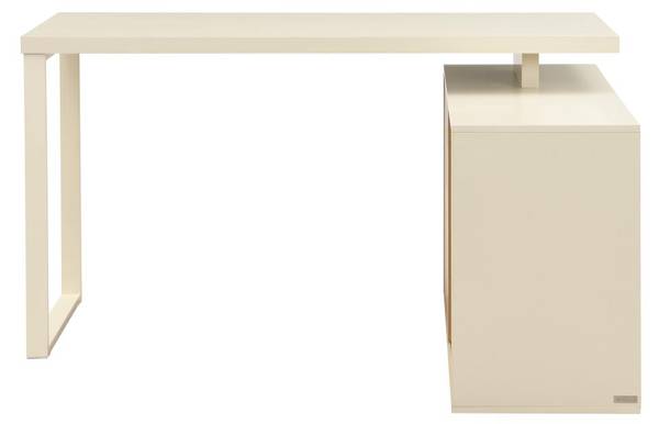 Schreibtisch LONAMI Beige - Holz teilmassiv - 110 x 76 x 140 cm