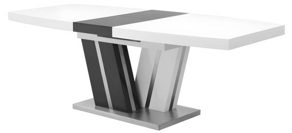 Ausziehbarer Tisch NOAMI Grau - Holz teilmassiv - 90 x 75 x 220 cm