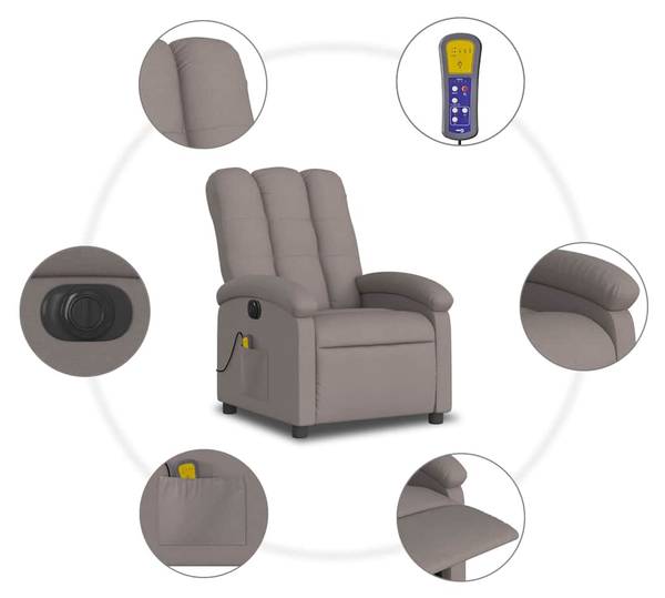 Massagesessel 3032264-3 Taupe