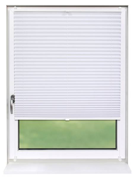 Plissee Basic ohne Bohren Weiß - 115 x 150 cm