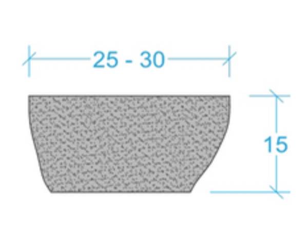 Aufsatzwaschbecken STONE Grau - Stein - 30 x 15 x 30 cm