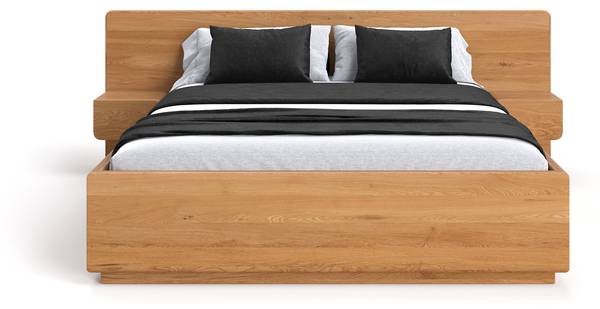 Massivholzbett Wide mit Bettkasten 200 x 200 cm