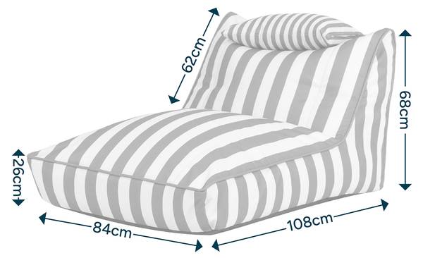 Outdoor Sitzsack Liege Nova Grün - Webstoff - 84 x 68 x 108 cm