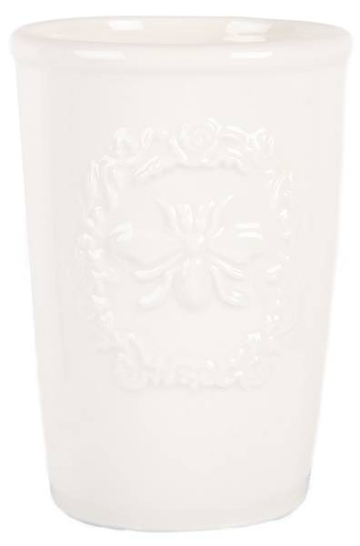 Zahnbürstenhalter LOVING CHIC Weiß - Keramik - 8 x 12 x 8 cm