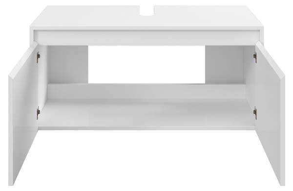 Badezimmer MARTINA Weiß - Holzwerkstoff - Holz teilmassiv - 100 x 45 x 45 cm