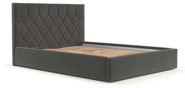 Polsterbett Brisa mit Stauraum  Asti Anthrazit - Liegefläche Breite: 140 cm