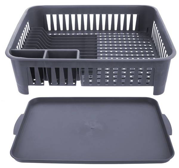 Abtropfgestell 155210 Grau - Kunststoff - 32 x 12 x 44 cm