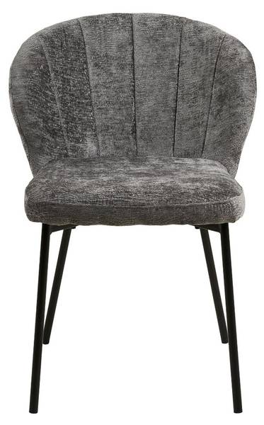 Chaise de salle à manger Freja Marron - Polyester - Tissu - Acier - 66 x 80 x 59 cm