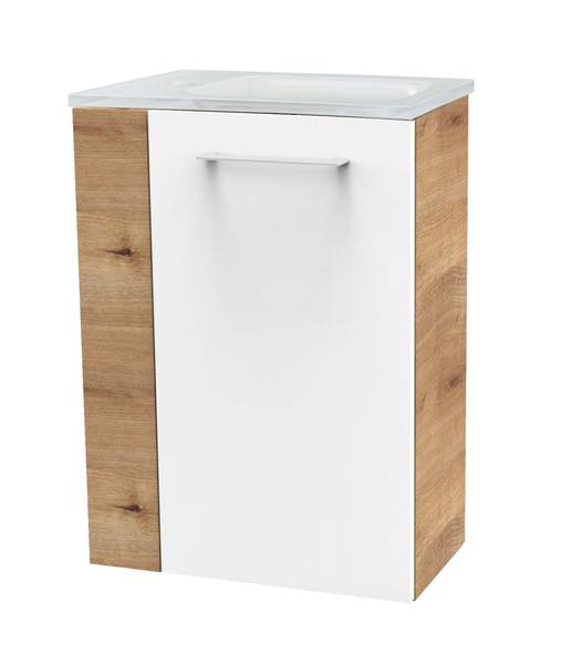 Waschbeckenunterschrank SBC Milano Weiß Weiß - Holzwerkstoff - 60 x 70 x 34 cm