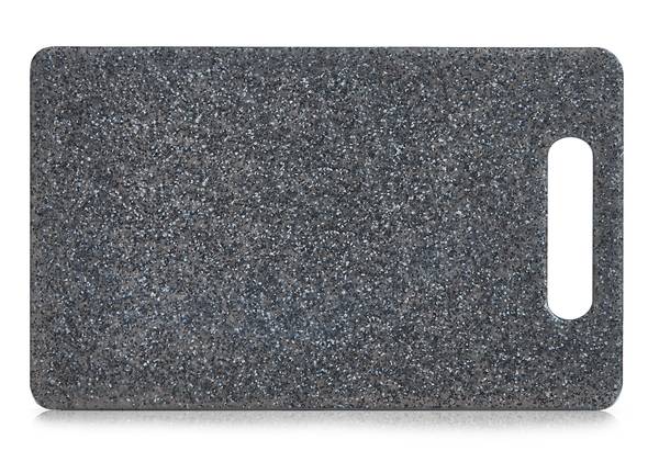 Schneidebrett "Granitoptik", Kunststoff Grau - Kunststoff - 15 x 1 x 25 cm