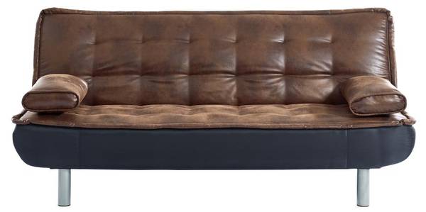Schlafsofa MISHAN Braun - Textil - 190 x 89 x 96 cm