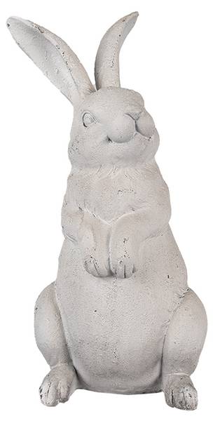 Beeld Konijn DekoEaster-Royce beige - kunststof - 11 x 26 x 14 cm